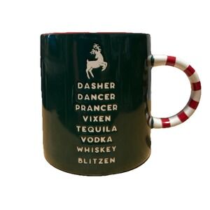 Christmas Place & Time Funny Santa Reindeer Names Coffee Mug 11oz Pre-owned